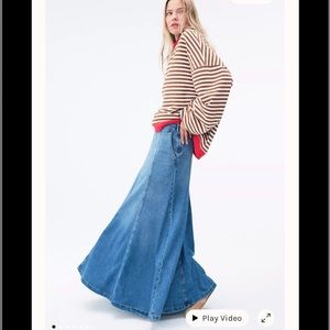 Free People We the Free Catch the Sun denim Maxi Skirt
